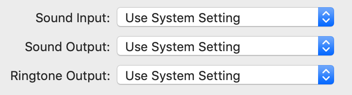 Use system setting