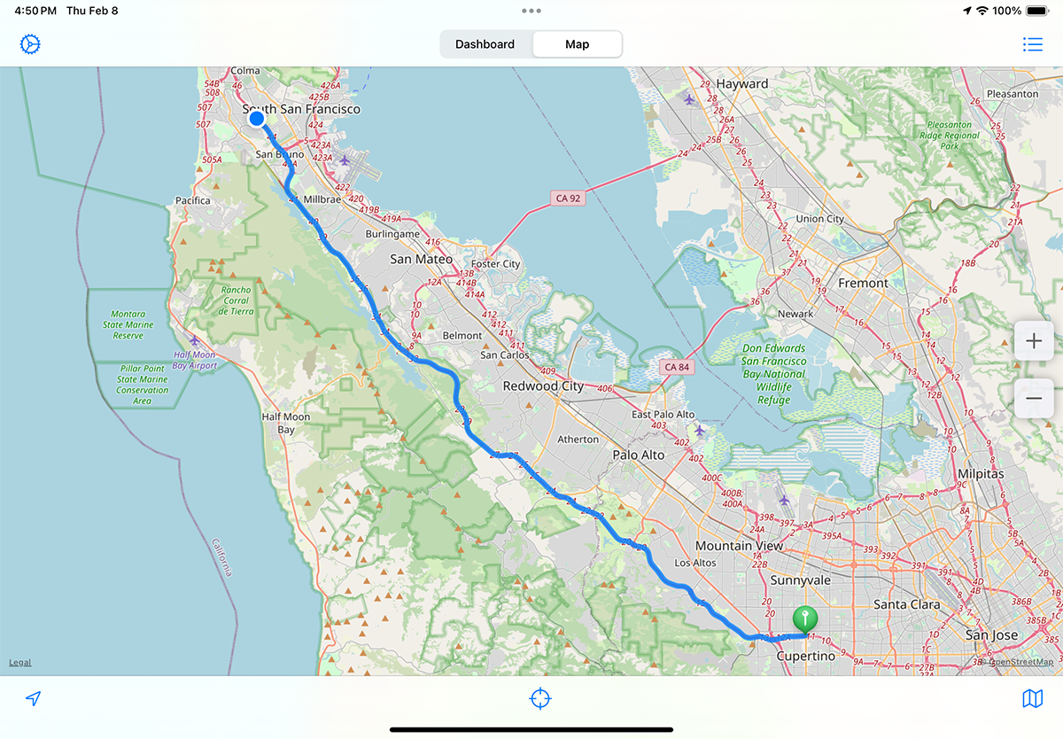 Tracker on the iPad